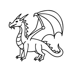 dragon icon, dragon vector illustration-simple illustration of dragon, perfect for dragon logos and icons