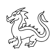 dragon icon, dragon vector illustration-simple illustration of dragon, perfect for dragon logos and icons