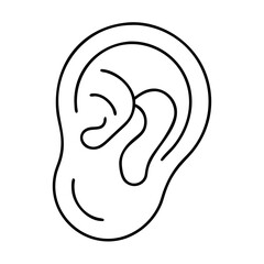 ear icon icon, ear icon vector illustration-simple illustration of ear icon, perfect for ear icon logos and icons