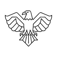 eagle logo icon, eagle logo vector illustration-simple illustration of eagle logo, perfect for eagle logo logos and icons