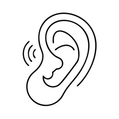 ear icon icon, ear icon vector illustration-simple illustration of ear icon, perfect for ear icon logos and icons