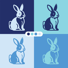 Vector Rabbit Silhouette