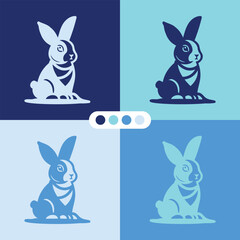 Vector Rabbit Silhouette
