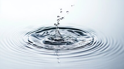 Water droplet splash on surface