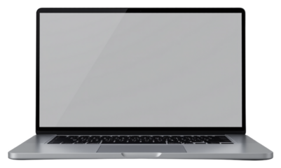 an open laptop computer on a flat surface with a neutral background