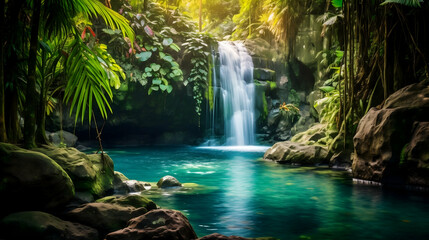 waterfall in the jungle