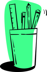 Hand Drawn Office Tools Illustration 
