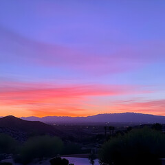 Obraz premium Sunset over mountains scenic landscape outdoor photography peaceful environment wide-angle view nature's beauty