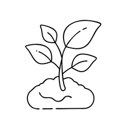 green sprout icon, green sprout vector illustration-simple illustration of green sprout, perfect for green sprout logos and icons