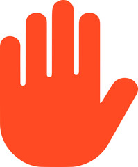 Orange Hand Icon