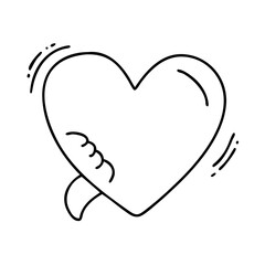 hand drawn heart icon icon, hand drawn heart icon vector illustration-simple illustration of hand drawn heart icon, perfect for hand drawn heart icon logos and icons