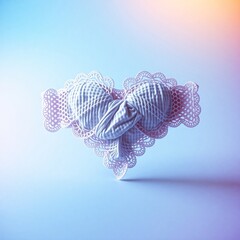 Fototapeta premium 3d render, abstract geometric shape, wire mesh, low poly, minimalist, pastel colors, soft focus, dreamlike, ethereal, futuristic, digital art 