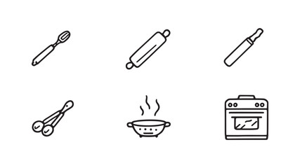 Cooking Tips Infographic line art design for kitchen essentials