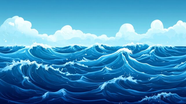 The illustration features serene teal ocean waves as an abstract background with a chilling undertow