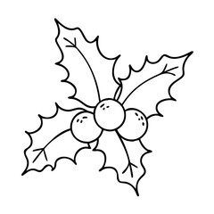 holly berry icon, holly berry vector illustration-simple illustration of holly berry, perfect for holly berry logos and icons