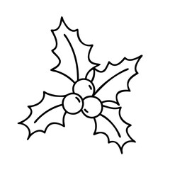 holly berry icon, holly berry vector illustration-simple illustration of holly berry, perfect for holly berry logos and icons