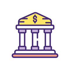 Bank  Icon vector stock illustration