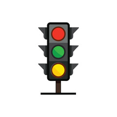 Traffic light vector illustration on white background