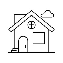 house icon, house vector illustration-simple illustration of house, perfect for house logos and icons