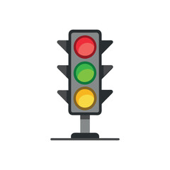 Traffic light vector illustration on white background
