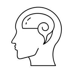 human head icon, human head vector illustration-simple illustration of human head, perfect for human head logos and icons