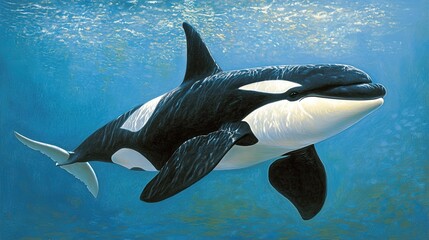 Majestic Orca Oceans Graceful Predator.