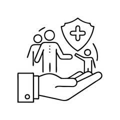 insurance icon, insurance vector illustration-simple illustration of insurance, perfect for insurance logos and icons