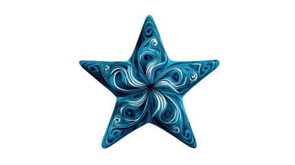Obraz premium blue star isolated on white background
