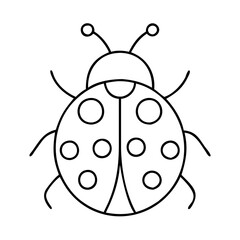 Fototapeta premium ladybug icon, ladybug vector illustration-simple illustration of ladybug, perfect for ladybug logos and icons