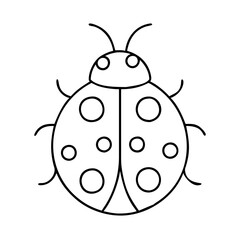 Fototapeta premium ladybug icon, ladybug vector illustration-simple illustration of ladybug, perfect for ladybug logos and icons