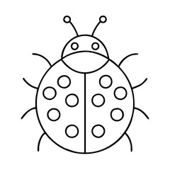 ladybug icon, ladybug vector illustration-simple illustration of ladybug, perfect for ladybug logos and icons