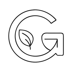 letter g leaf icon icon, letter g leaf icon vector illustration-simple illustration of letter g leaf icon, perfect for letter g leaf icon logos and icons