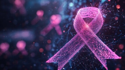 Pink ribbon awareness, digital art (1)