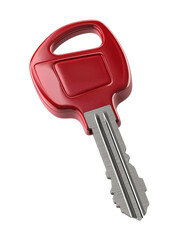 Isolated Red Car Key on White Background Ready for Unlocking