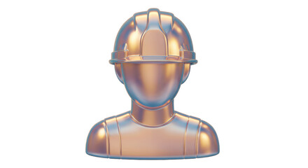 Isolated Construction Man Avatar