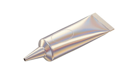 Isolated Iridescent Tube of Cosmetic Cream