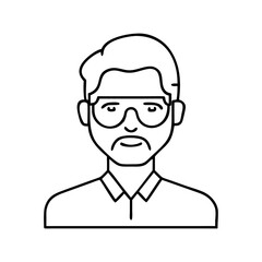man face icon icon, man face icon vector illustration-simple illustration of man face icon, perfect for man face icon logos and icons