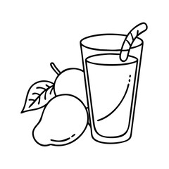 mango juice icon, mango juice vector illustration-simple illustration of mango juice, perfect for mango juice logos and icons