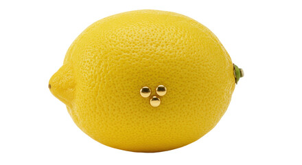 Isolated Lemon with Golden Studs