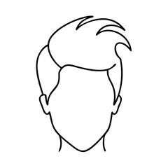 man hair icon, man hair vector illustration-simple illustration of man hair, perfect for man hair logos and icons