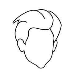 man hair icon, man hair vector illustration-simple illustration of man hair, perfect for man hair logos and icons
