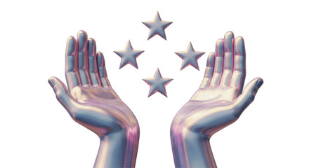 Isolated Hands Reaching for Stars