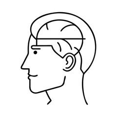 man head icon icon, man head icon vector illustration-simple illustration of man head icon, perfect for man head icon logos and icons