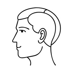 man head icon icon, man head icon vector illustration-simple illustration of man head icon, perfect for man head icon logos and icons