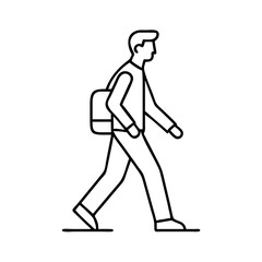 man walking icon, man walking vector illustration-simple illustration of man walking, perfect for man walking logos and icons