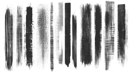 Abstract Ink Brush Strokes Grunge Texture Pack. (1)