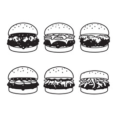 Hand Drawn Sloppy Joes Vector for Food Design