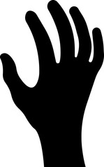 Human hand gestures, positions, signs icon in flat. isolated on transparent background