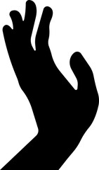 Human hand gestures, positions, signs icon in flat. isolated on transparent background