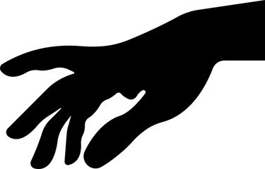 Obraz premium Human hand gestures, positions, signs icon in flat. isolated on transparent background